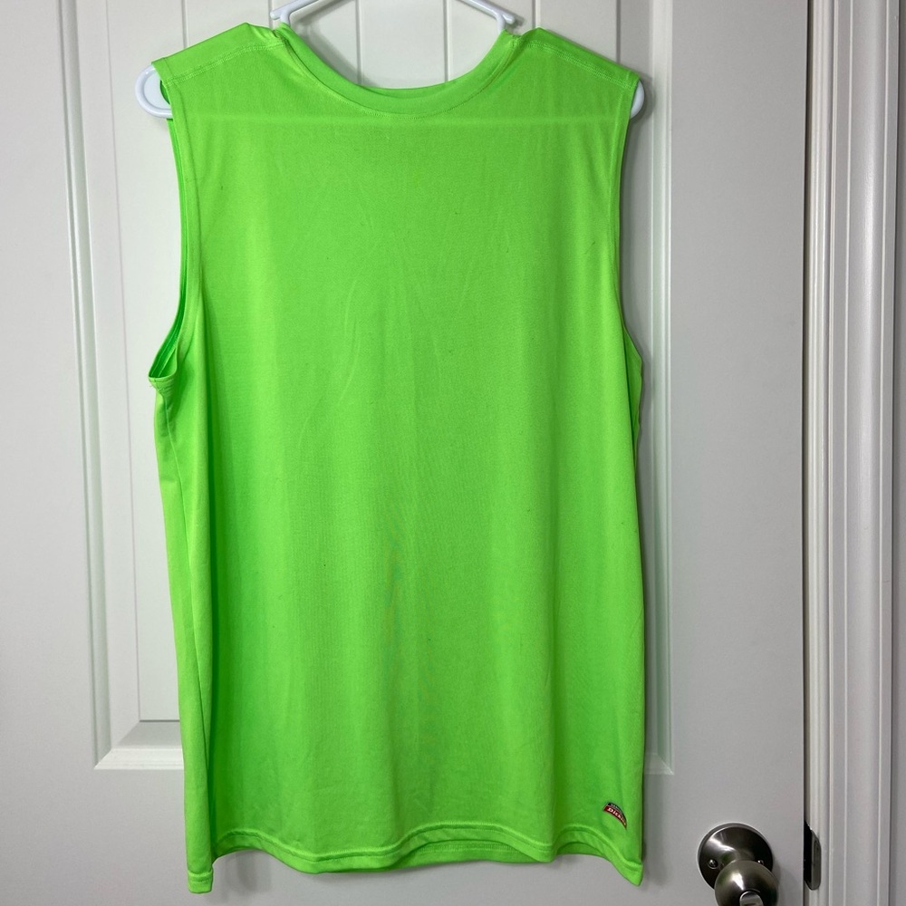 EUC Genuine Dickies men’s neon green lightweight breathable sleeveless shirt M